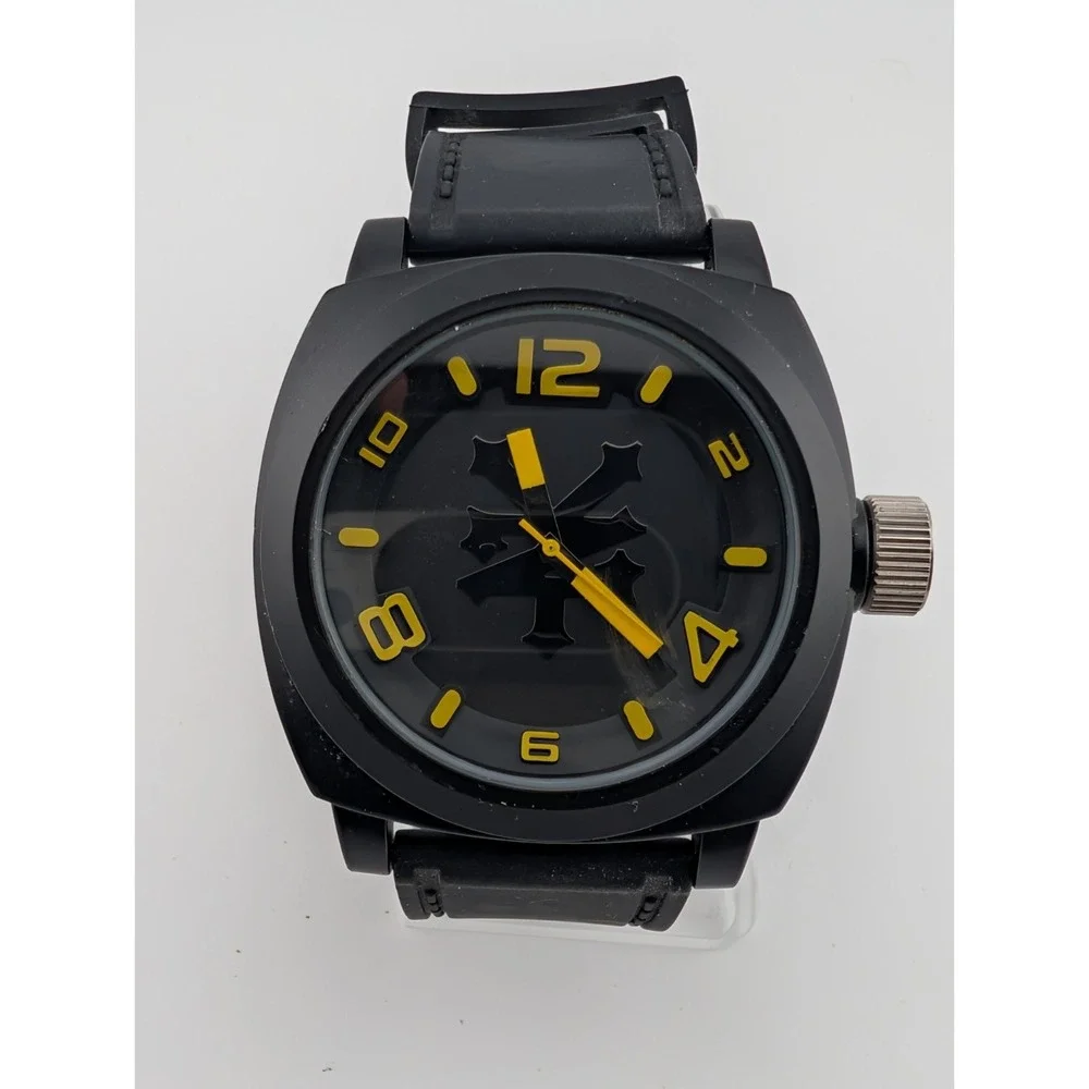 Zoo‎ York Men's Watch 50mm Case Black Silicone Band- New Battery
